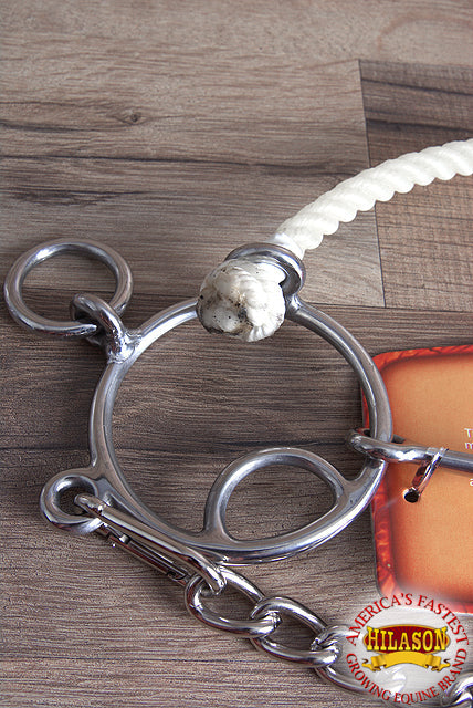 Hilason Western Horse Mouth Stainless Steel Ring Combo Snaffle Hackamore Bit