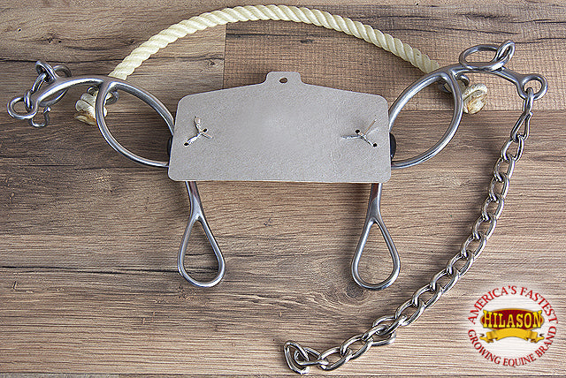 Hilason Western Horse Mouth Stainless Steel Ring Combo Snaffle Hackamore Bit