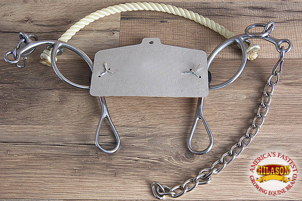 Hilason Western Horse Mouth Stainless Steel Ring Combo Snaffle Hackamore Bit