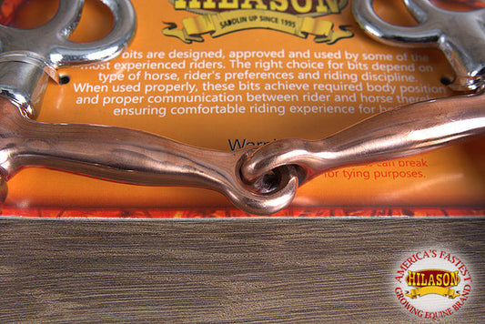 4-3/4" Hilason Malleable Iron Horse Copper Snaffle Breaking Mouth Bit