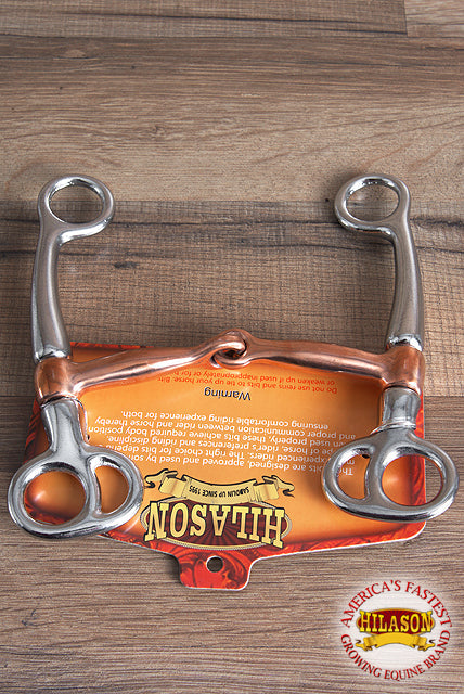 4-3/4" Hilason Malleable Iron Horse Copper Snaffle Breaking Mouth Bit