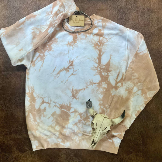Sand Tie Dyed Blank Sweatshirt