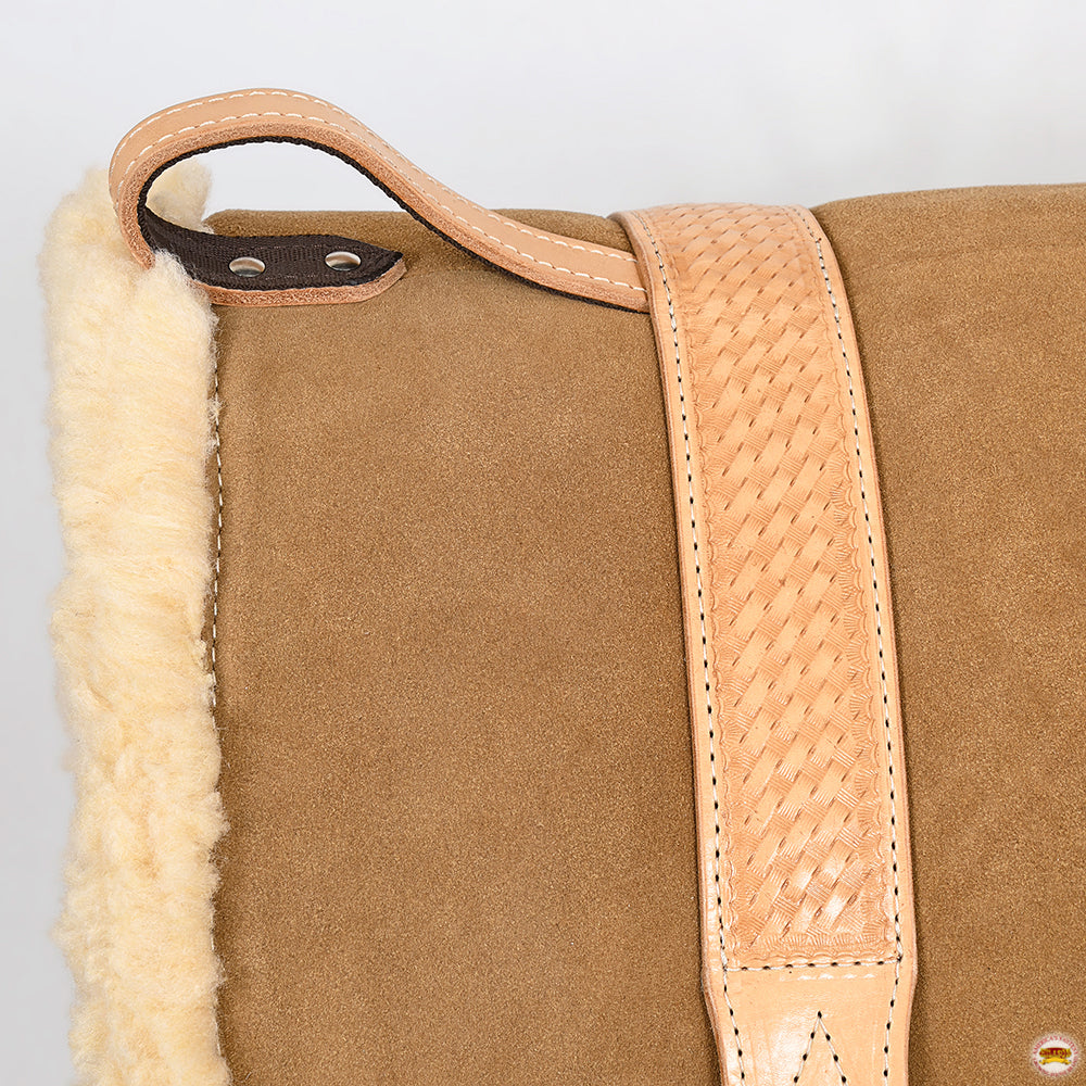 Hilason Natural Horsemanship Leather Bareback Western Treeless Saddle Pad