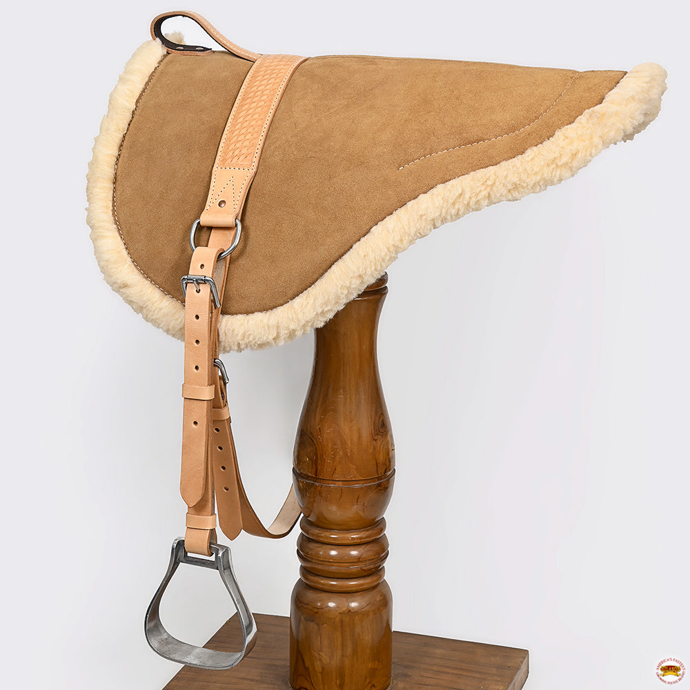 Hilason Natural Horsemanship Leather Bareback Western Treeless Saddle Pad