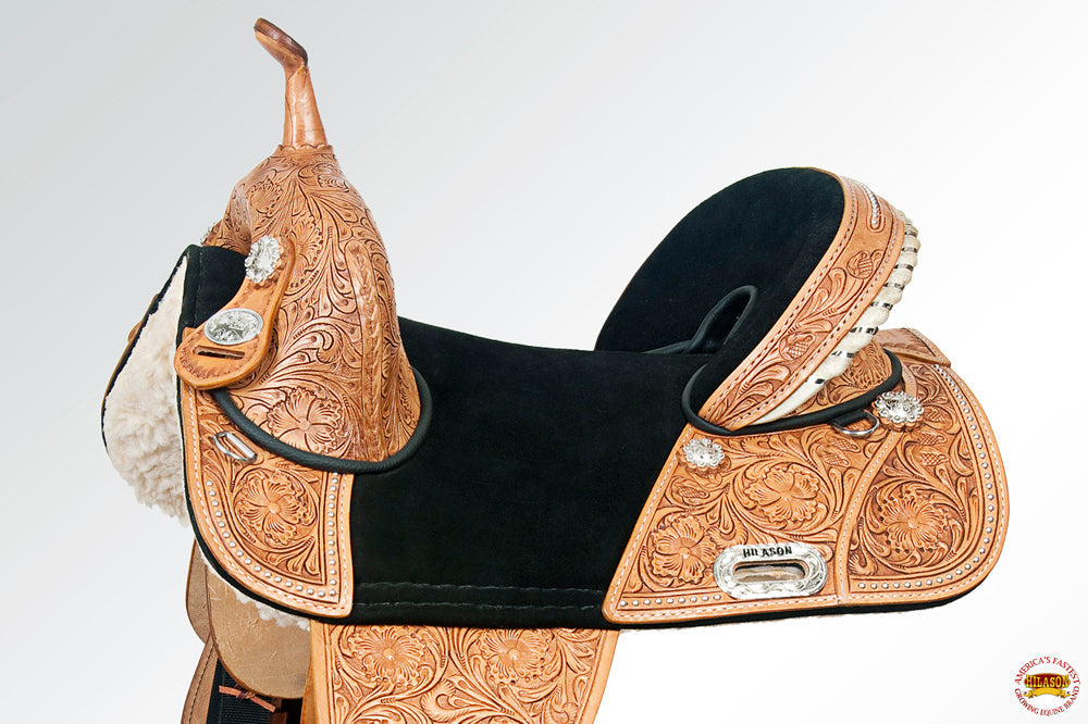 Hilason Western Horse Treeless Trail Barrel Saddle American Leather