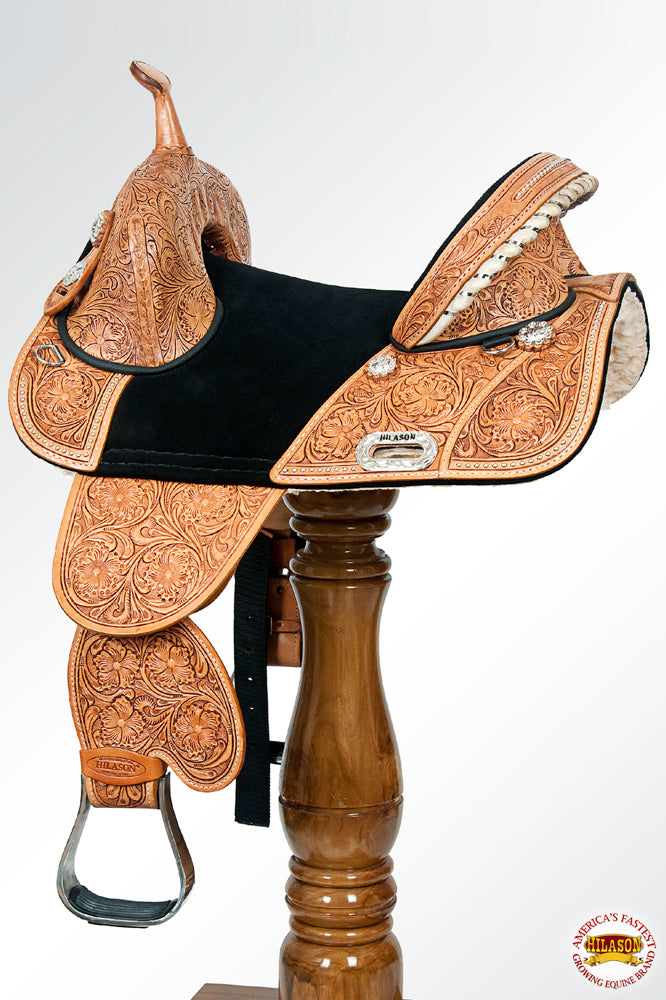 Hilason Western Horse Treeless Trail Barrel Saddle American Leather