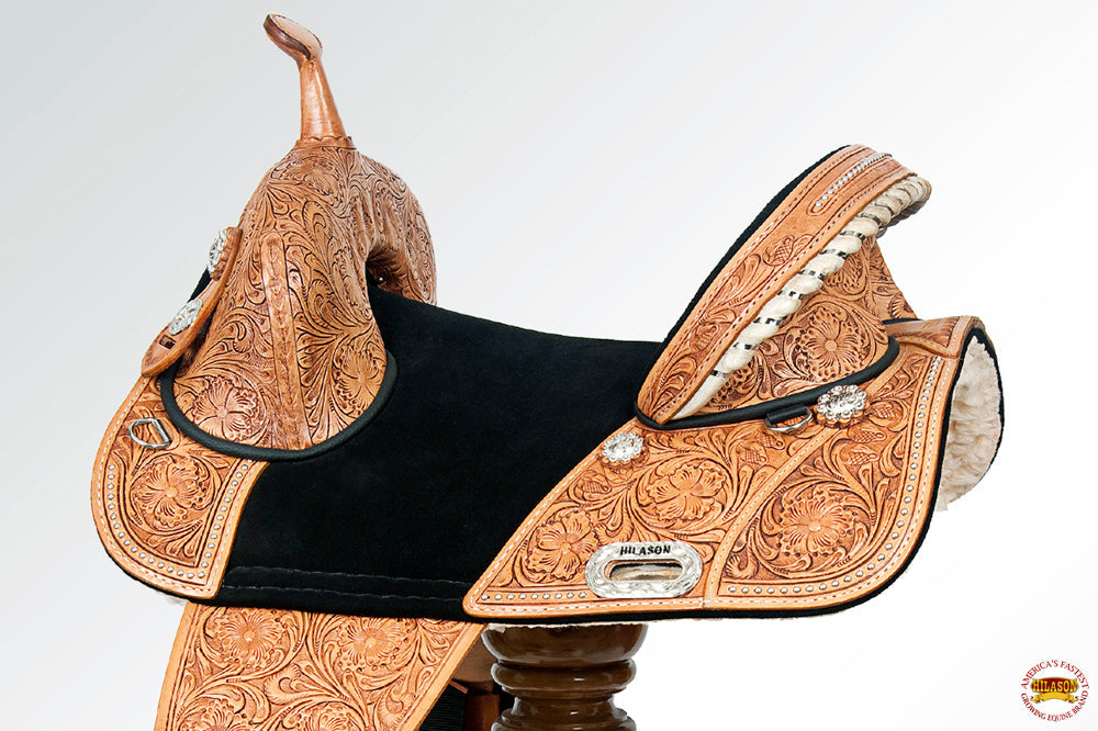 Hilason Western Horse Treeless Trail Barrel Saddle American Leather