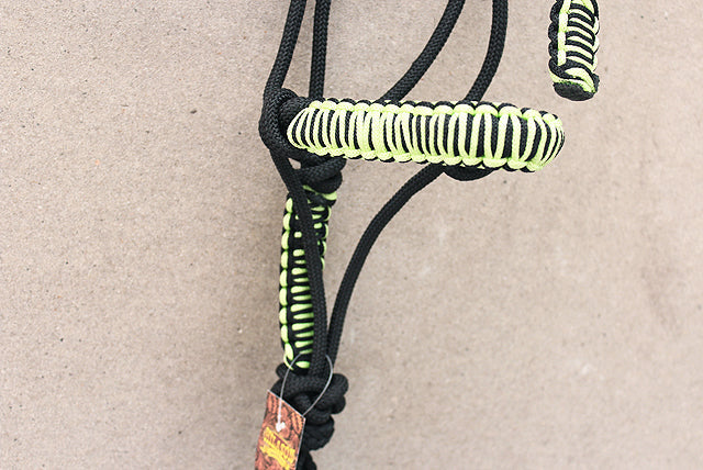 HILASON Western Horse Poly Rope Tied Adjustable Halter 8 Ft Lead Rope