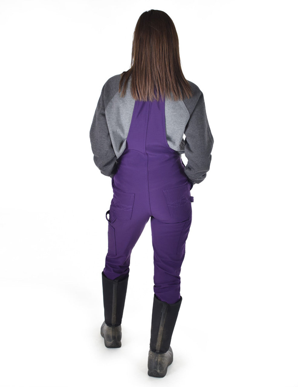 Work Hard Play Hard (WHPH) Bib Overall Cowgirl Tuff *Tuck In Purple