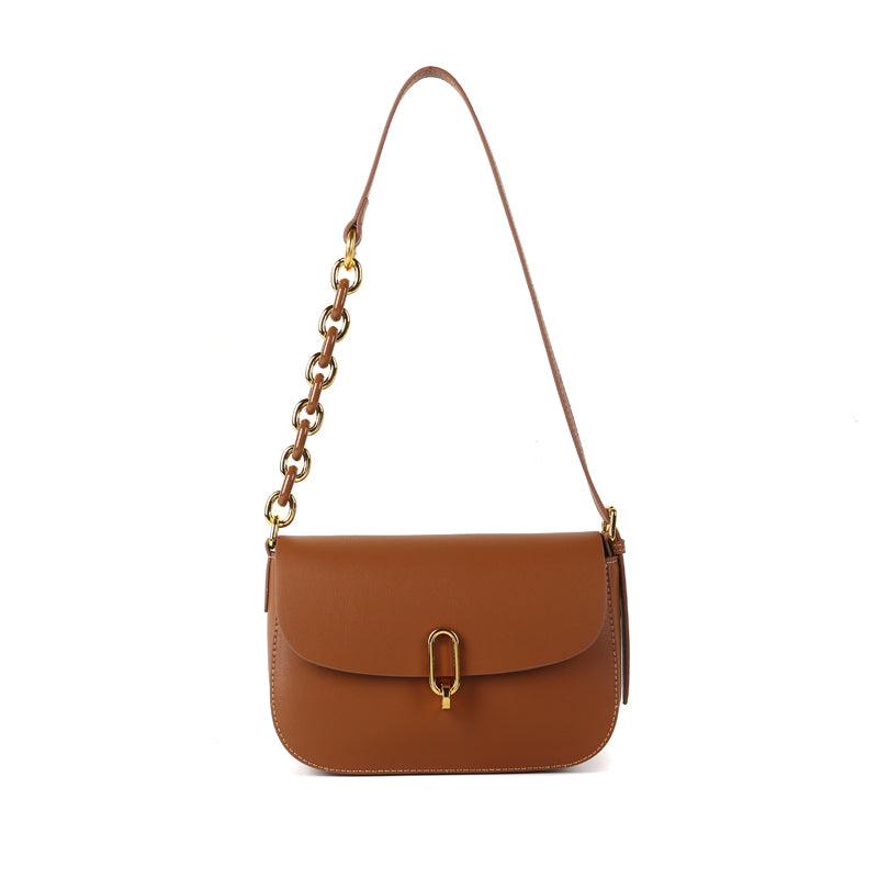 Luxury Retro Cowgirl Saddle Bag | Genuine Leather Brown Handbag