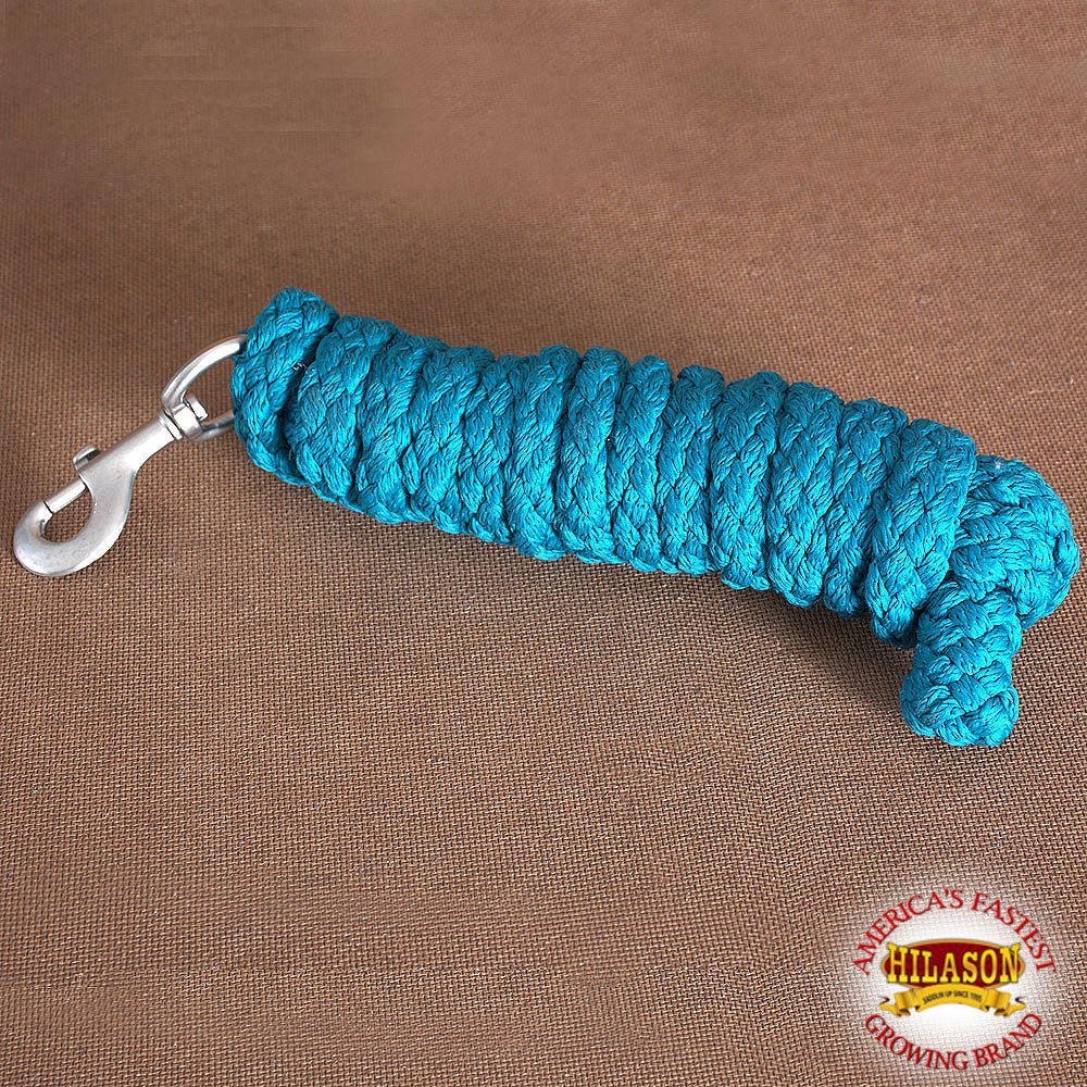 Horse Riding Poly Horse Roping Lead Rope Fuchsia 1/4X 8 Ft Snaps Hilason