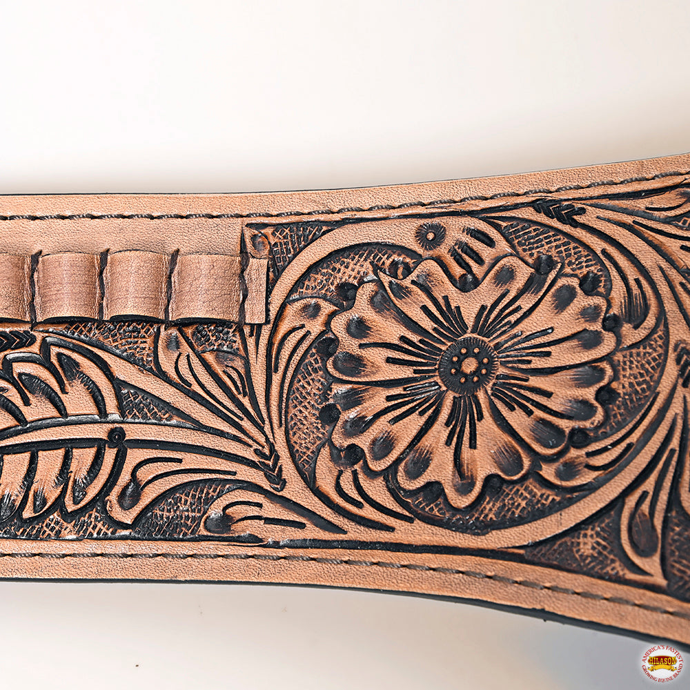 44 In Hilason Western Right Hand Gun Holster Rig 22 Cal Leather Cowboy