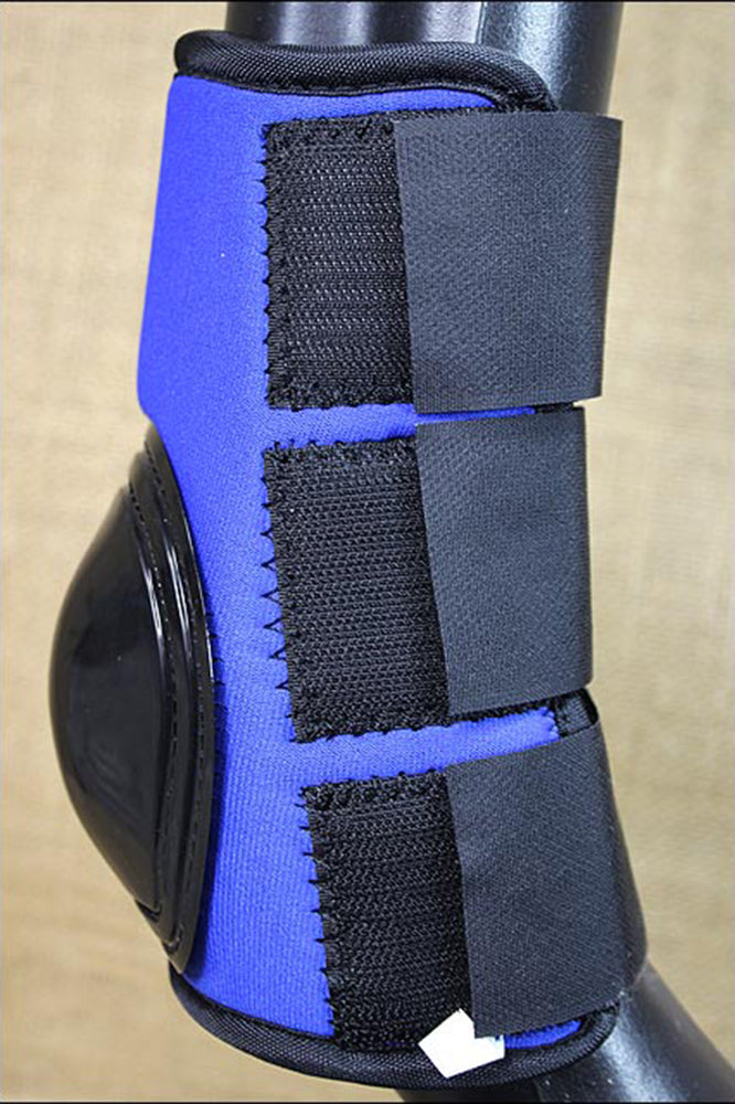 Hilason Western Horse Tack Leg Protection Deluxe Skid Boots - Blue