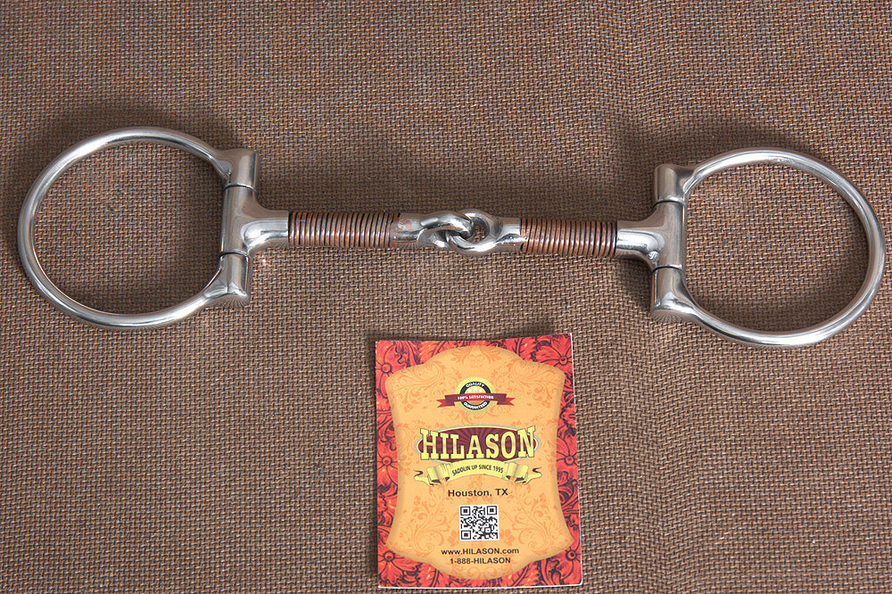 5" Hilason Western Stainless Steel Horse Copper Mouth Bit W/ 2.5" Ring