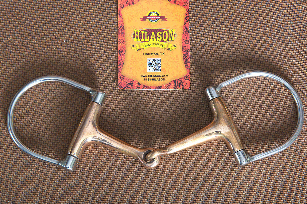 5" Hilason Western Stainless Steel Hollow Copper Ring Horse Mouth Bit