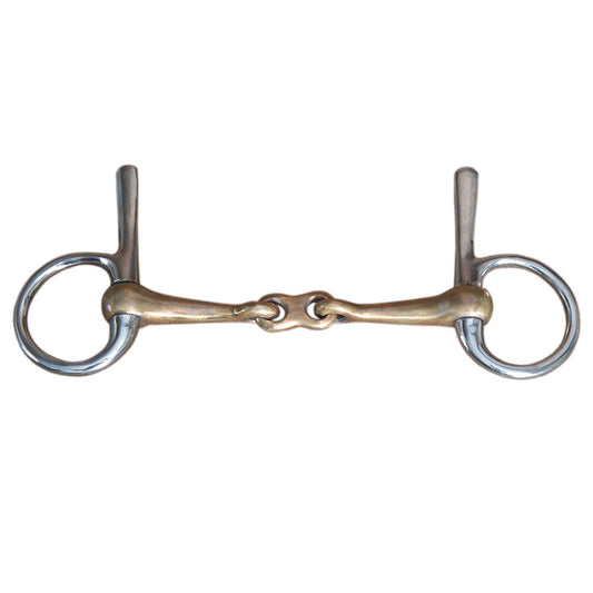 5" Hilason Western Trotting Horse Ring Bit W/ Copper Mouth Link Slide