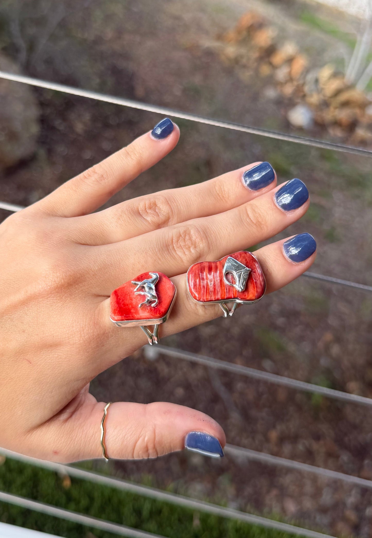 Michie Spiny Oyster Horse Rings