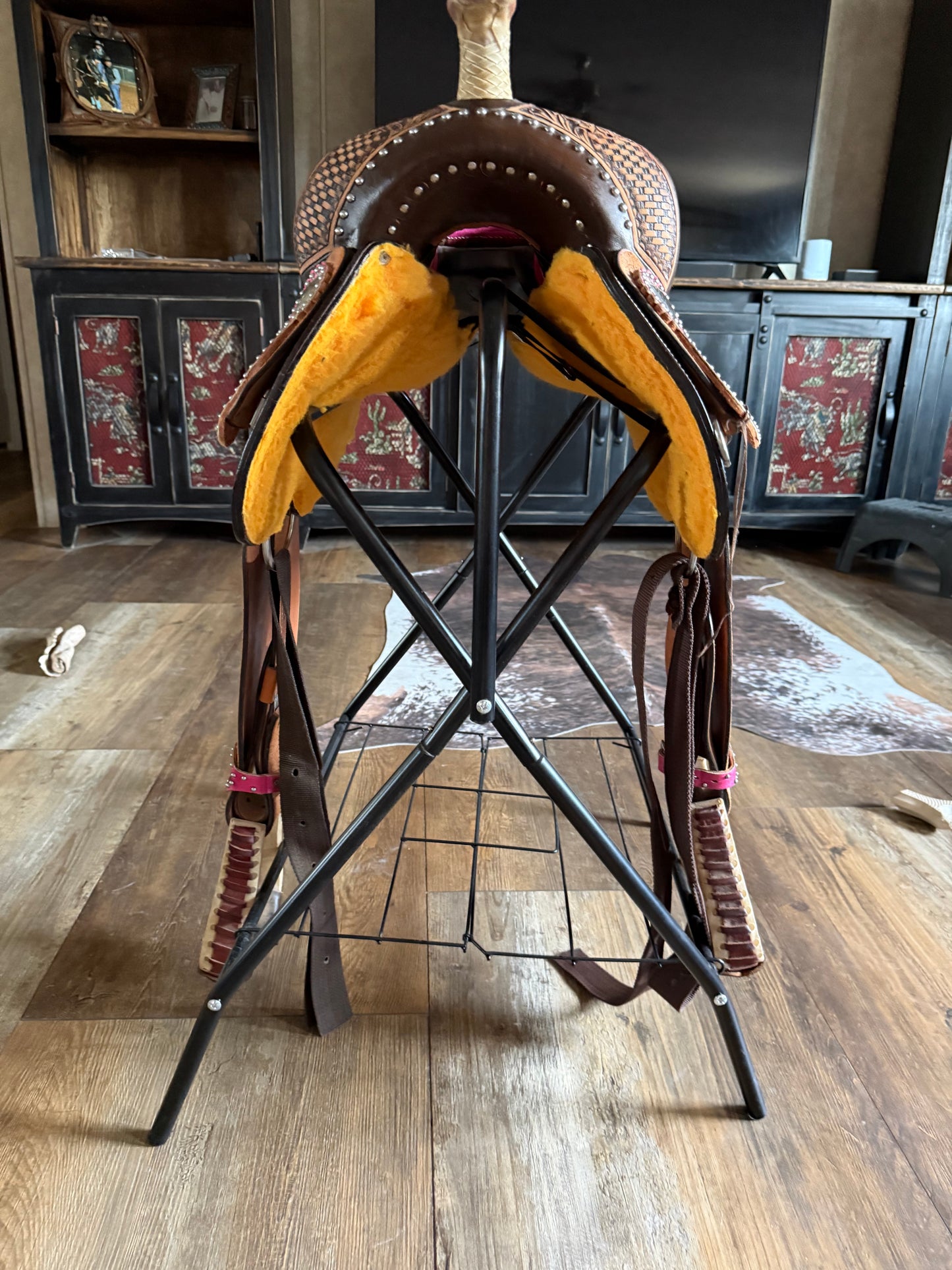 Cowgirl Up 16” saddle Bridle & Brest collar package