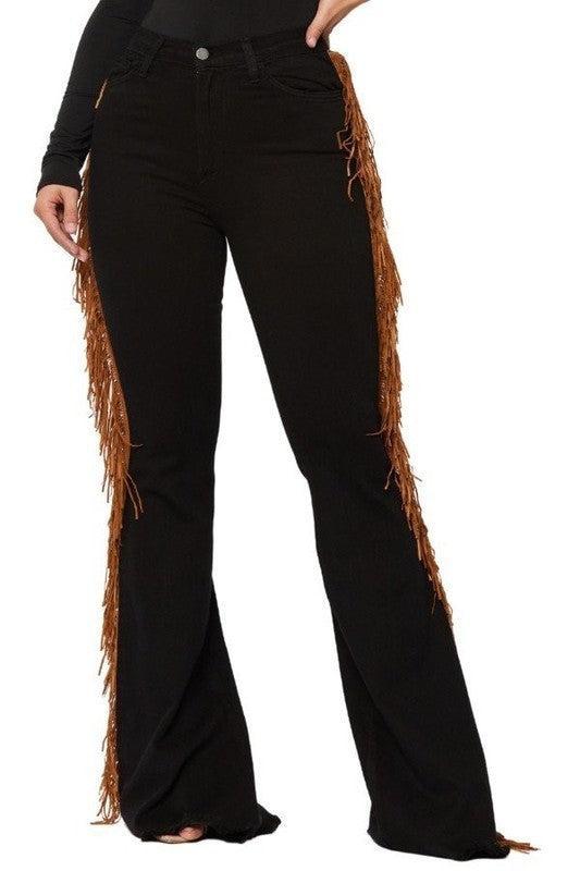 Fringe Bell Bottom-Inseam 30\"