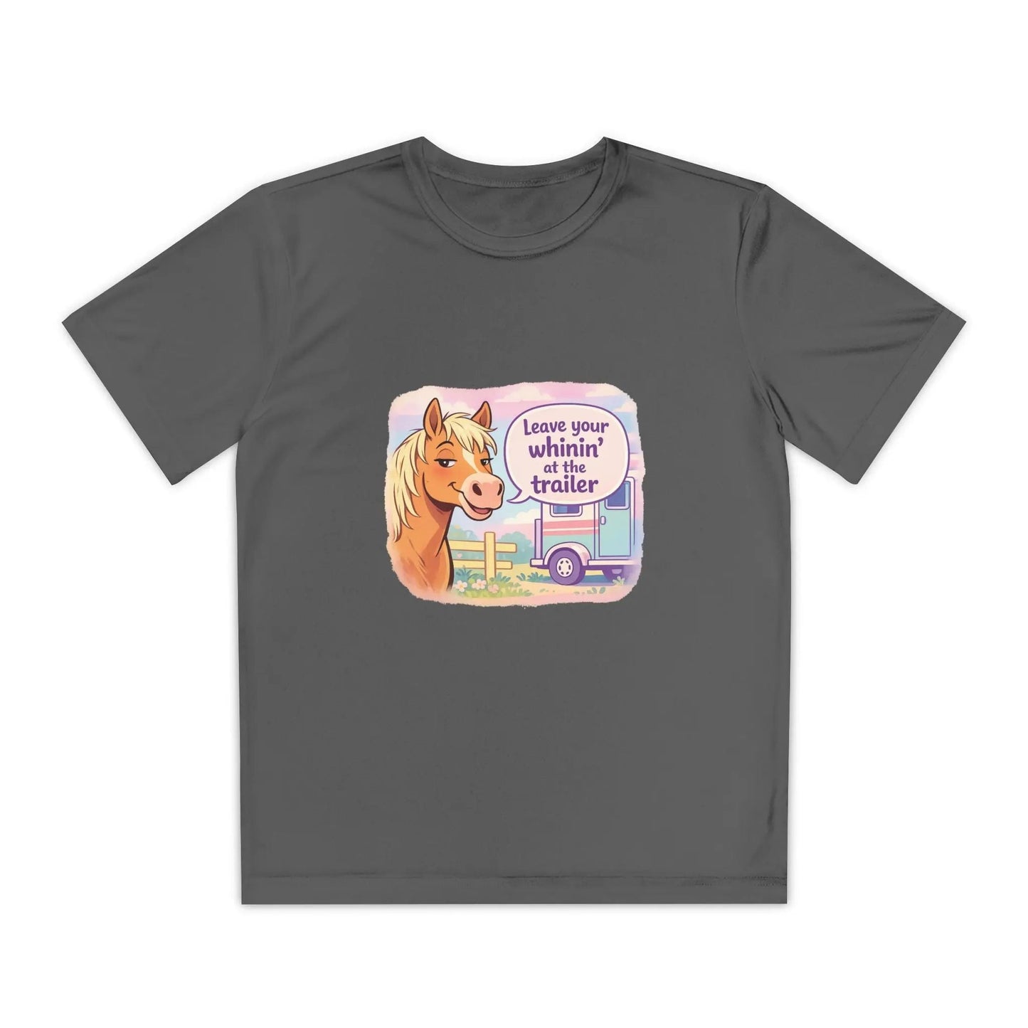 "Leave Your Whinin' at the Trailer" Girls Moisture-wicking Sport T-shirt