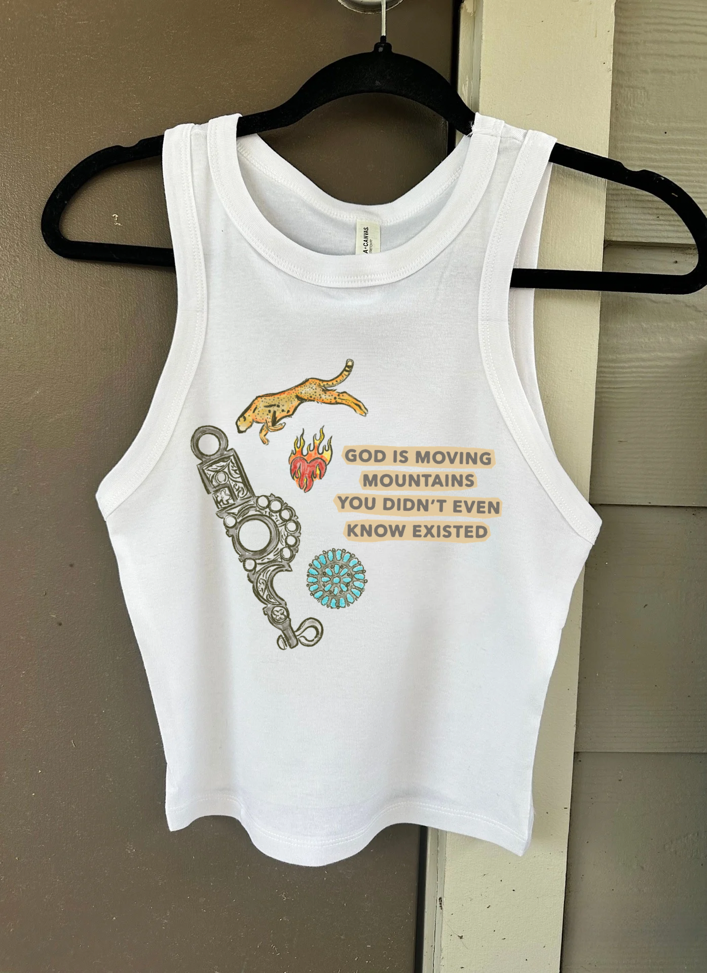 God Is Moving Mountains Cropped Tank