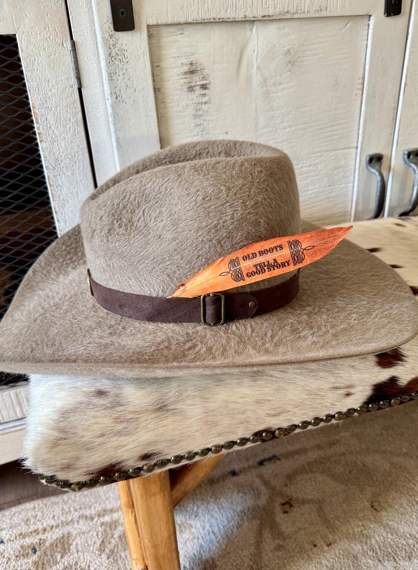 Old Boots Western Hat Feather