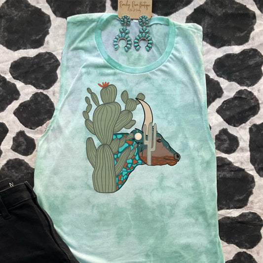 Cactus Steer Festival Muscle Tank