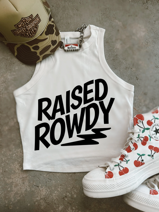 Raised Rowdy Ribbed Racer Tank