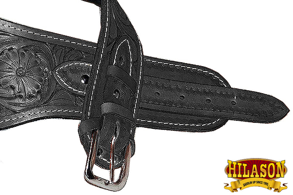 54 In Hilason Western Right Hand Gun Holster Rig 22 Cal Leather Cowboy