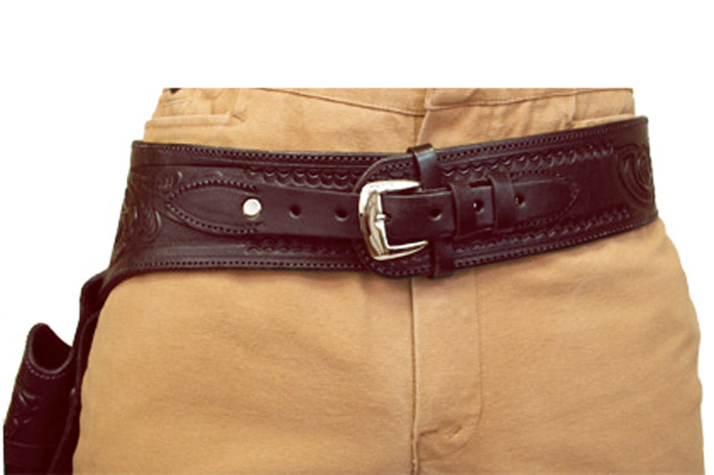 40 In Hilason Western Right Hand Gun Holster Rig 44/45 Cal Leather Cowboy