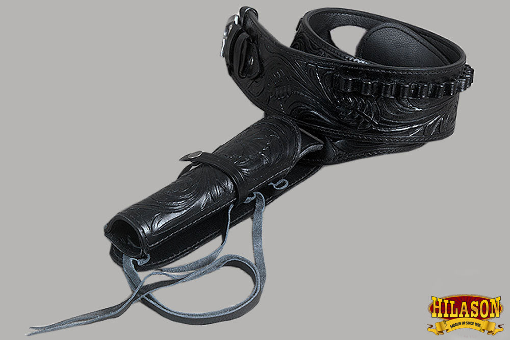 36 In Hilason Western Right Hand Gun Holster Rig 44/45 Cal Leather Cowboy