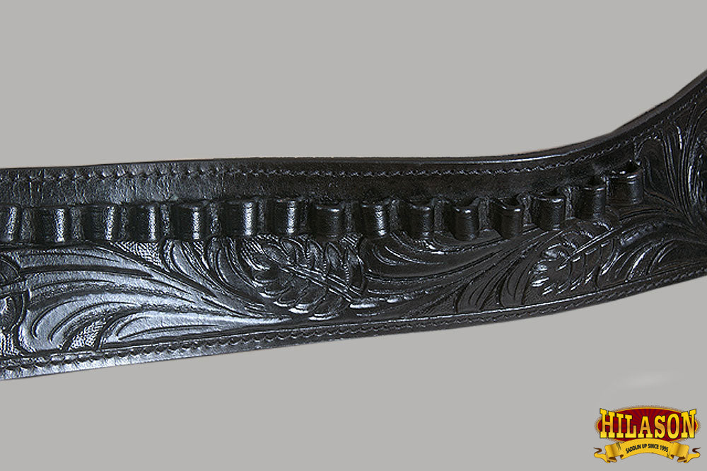 40 In Hilason Western Right Hand Gun Holster Rig 44/45 Cal Leather Cowboy