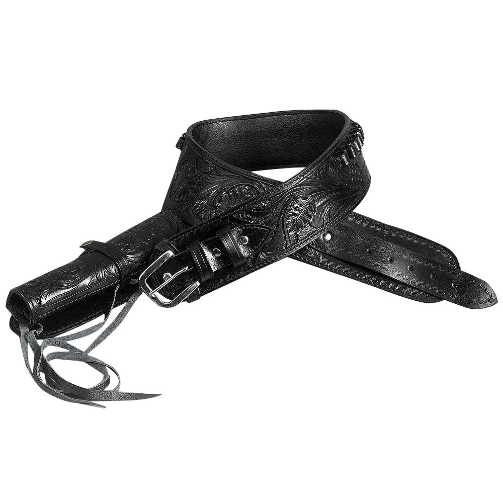 46 In Hilason Western Right Hand Gun Holster Rig 44/45 Cal Leather Cowboy