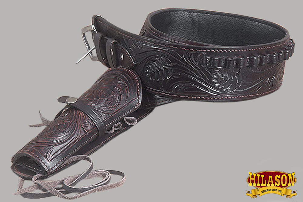 36 In Hilason Western Right Hand Gun Holster Rig 44/45 Cal Leather Cowboy