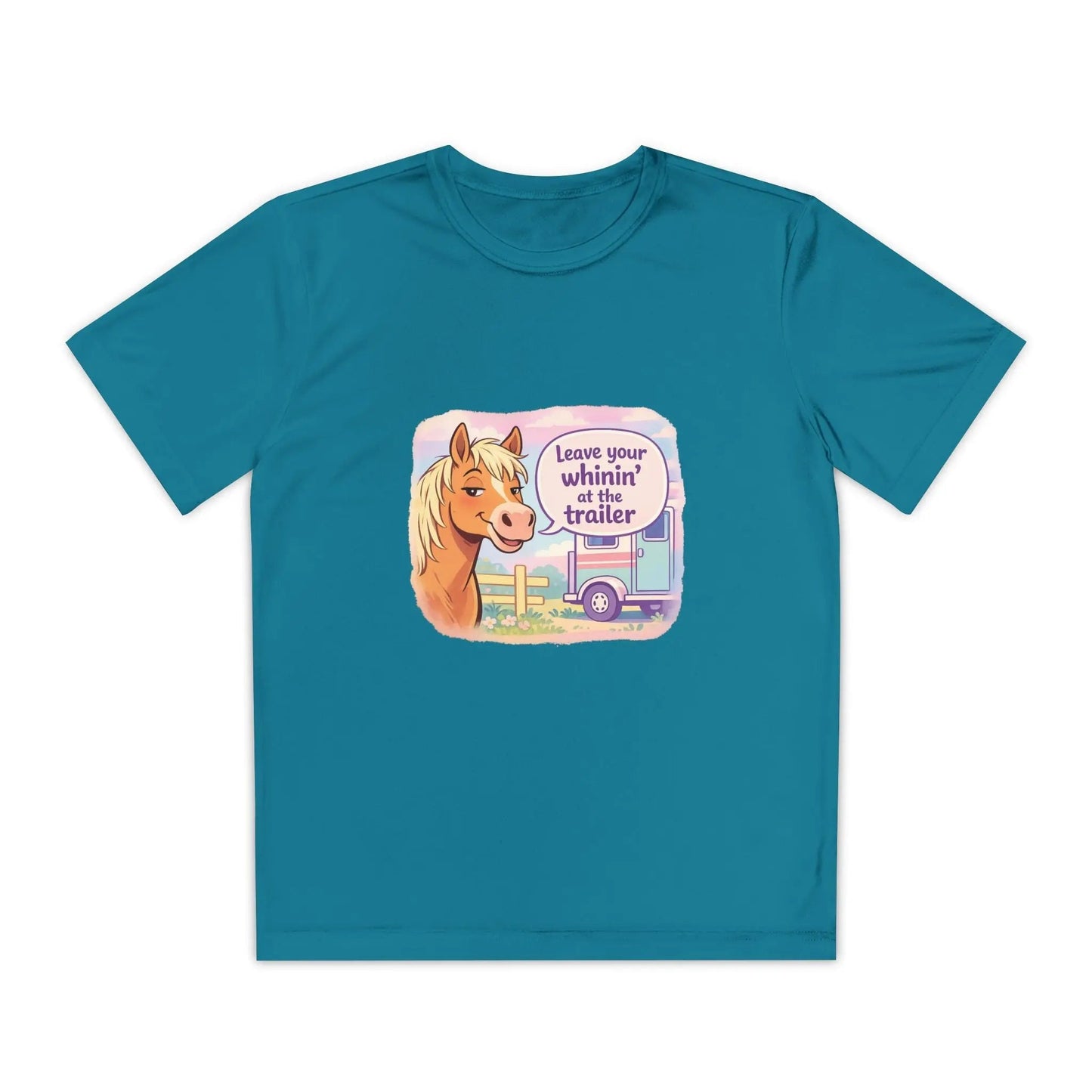 "Leave Your Whinin' at the Trailer" Girls Moisture-wicking Sport T-shirt