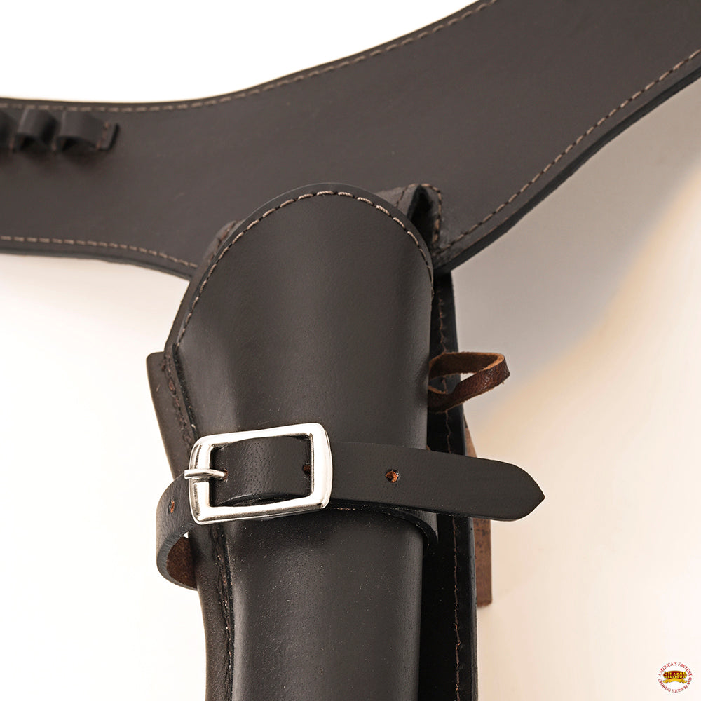 48 In Hilason Western Right Hand Gun Holster Rig 44/45 Cal Leather Cowboy