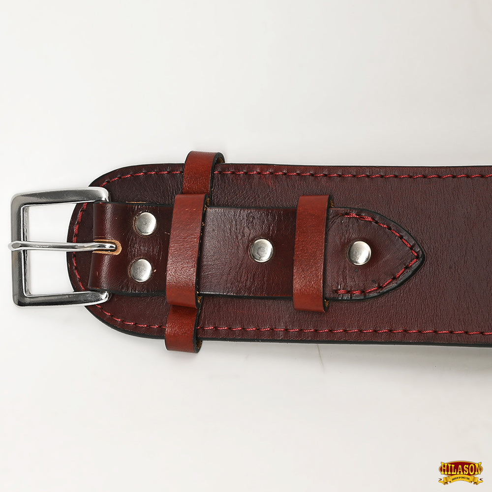 Hilason Western Right Hand Gun Holster Rig 44/45 Cal Leather Cowboy