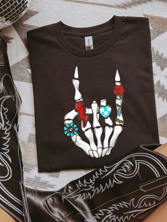 Rebel Rose Hand Graphic Tee