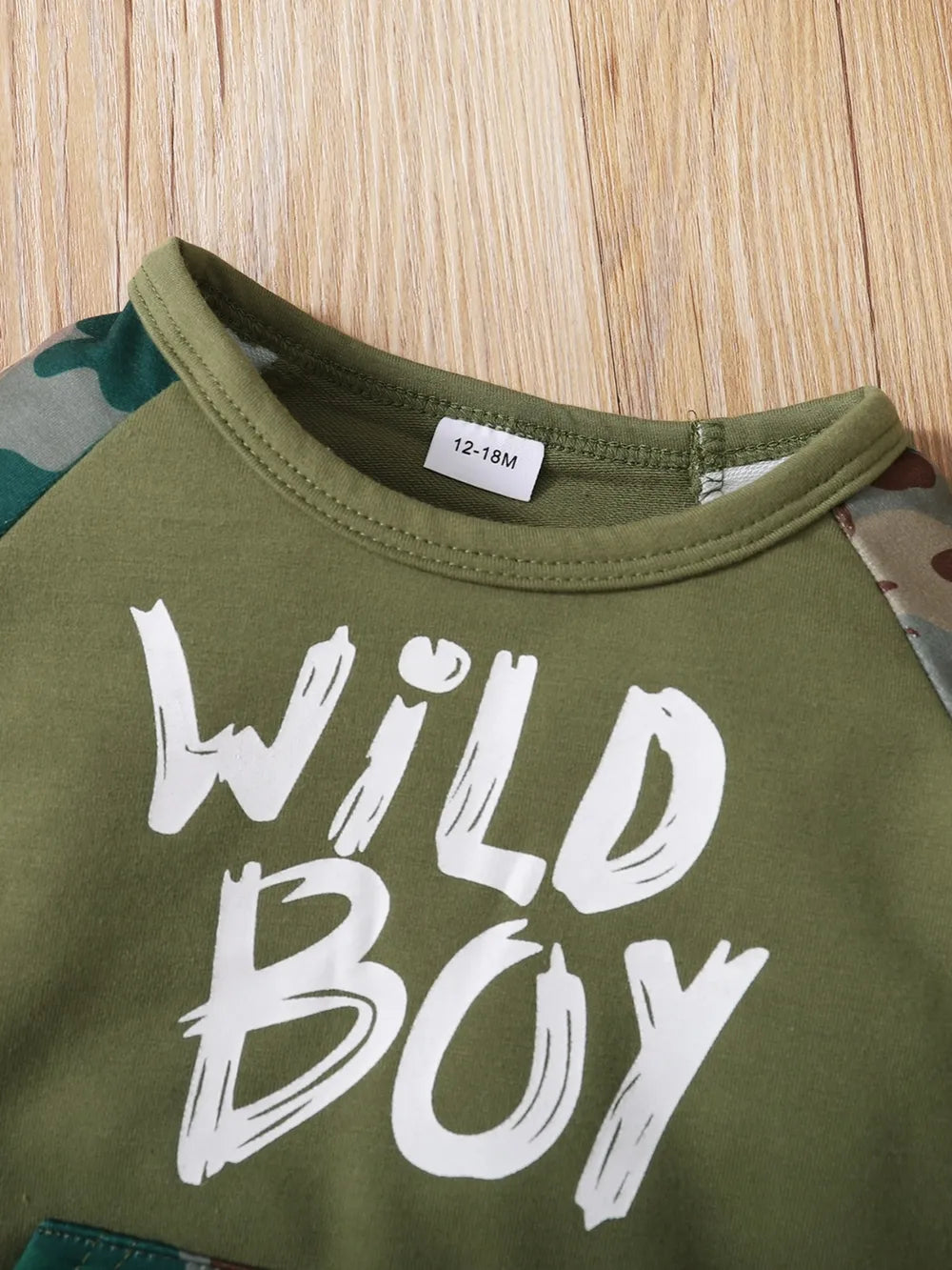 Children's Wild Boy Camouflage Top and Pants Sweater Set