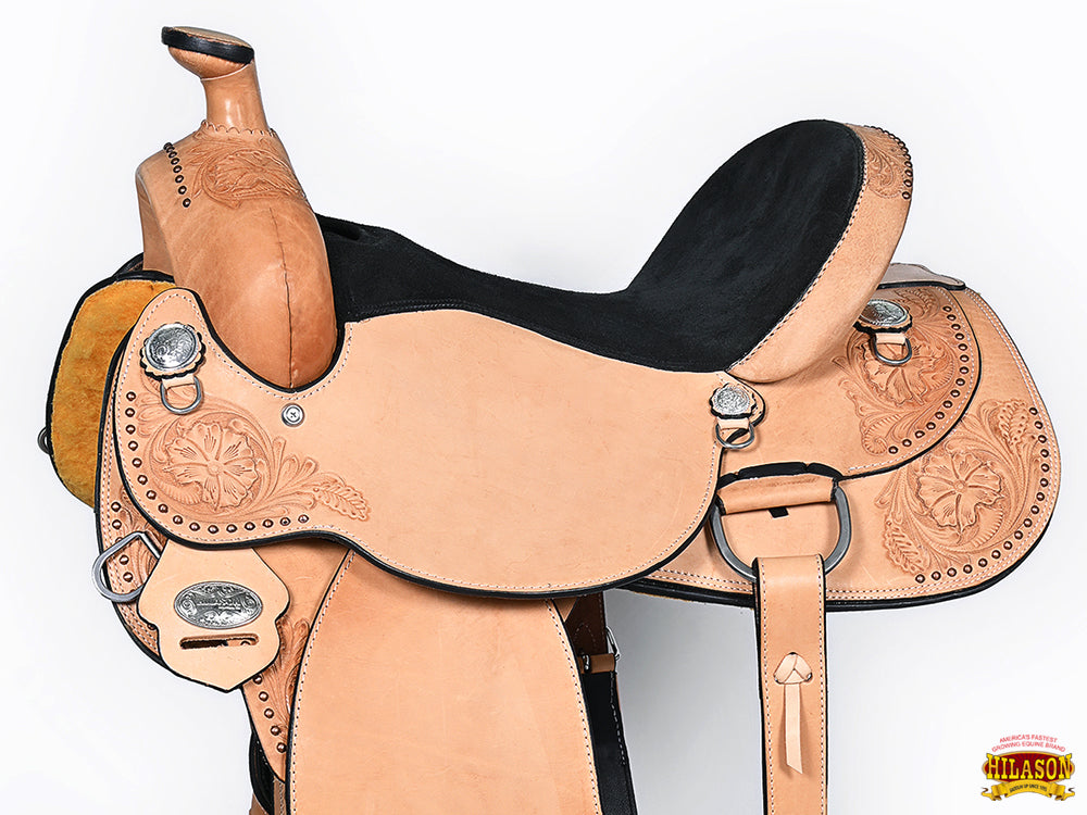 Western Horse Saddle American Leather Ranch Roping Cowboy Hilason