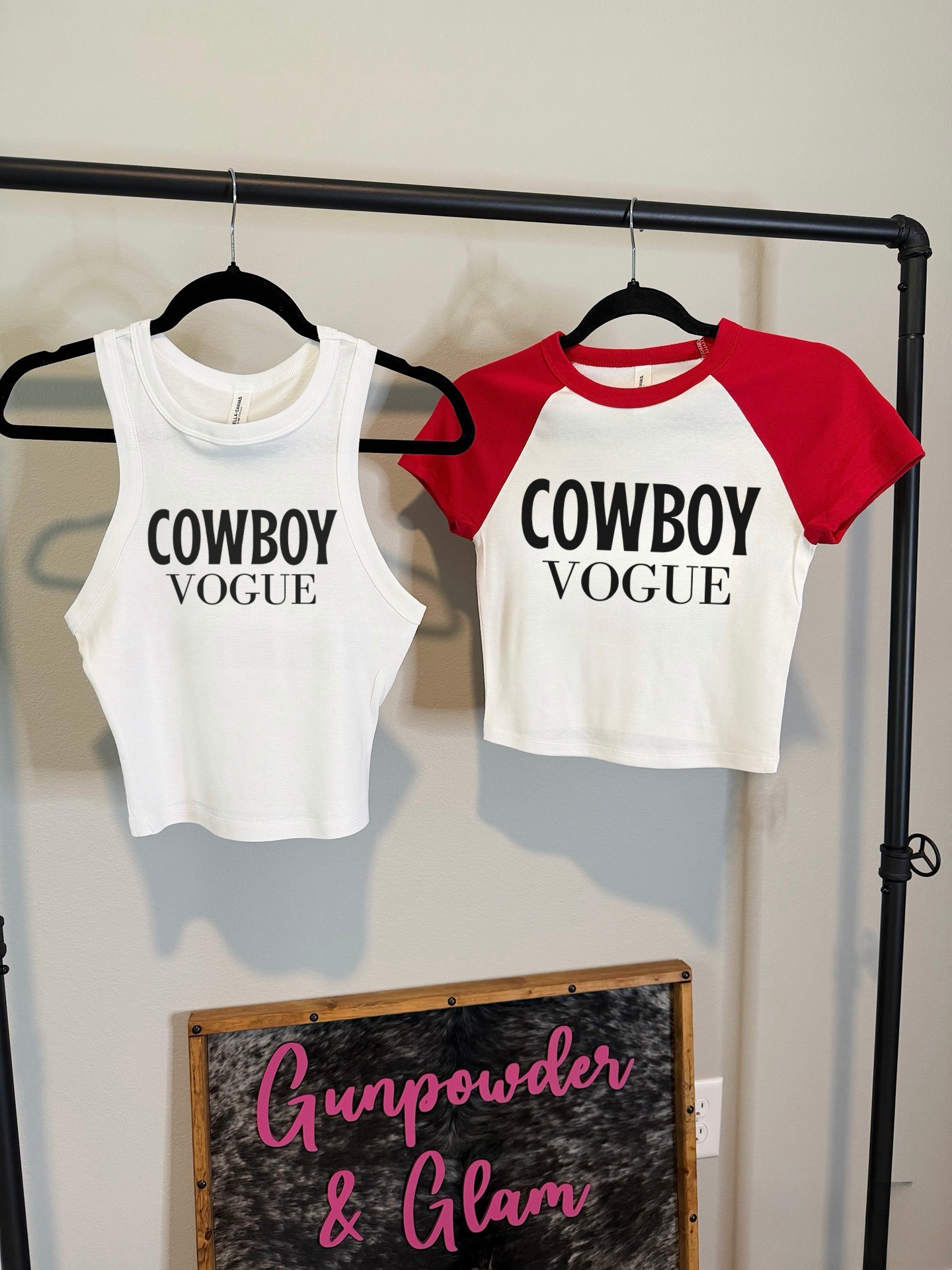 Cowboy Vogue Cropped Tank