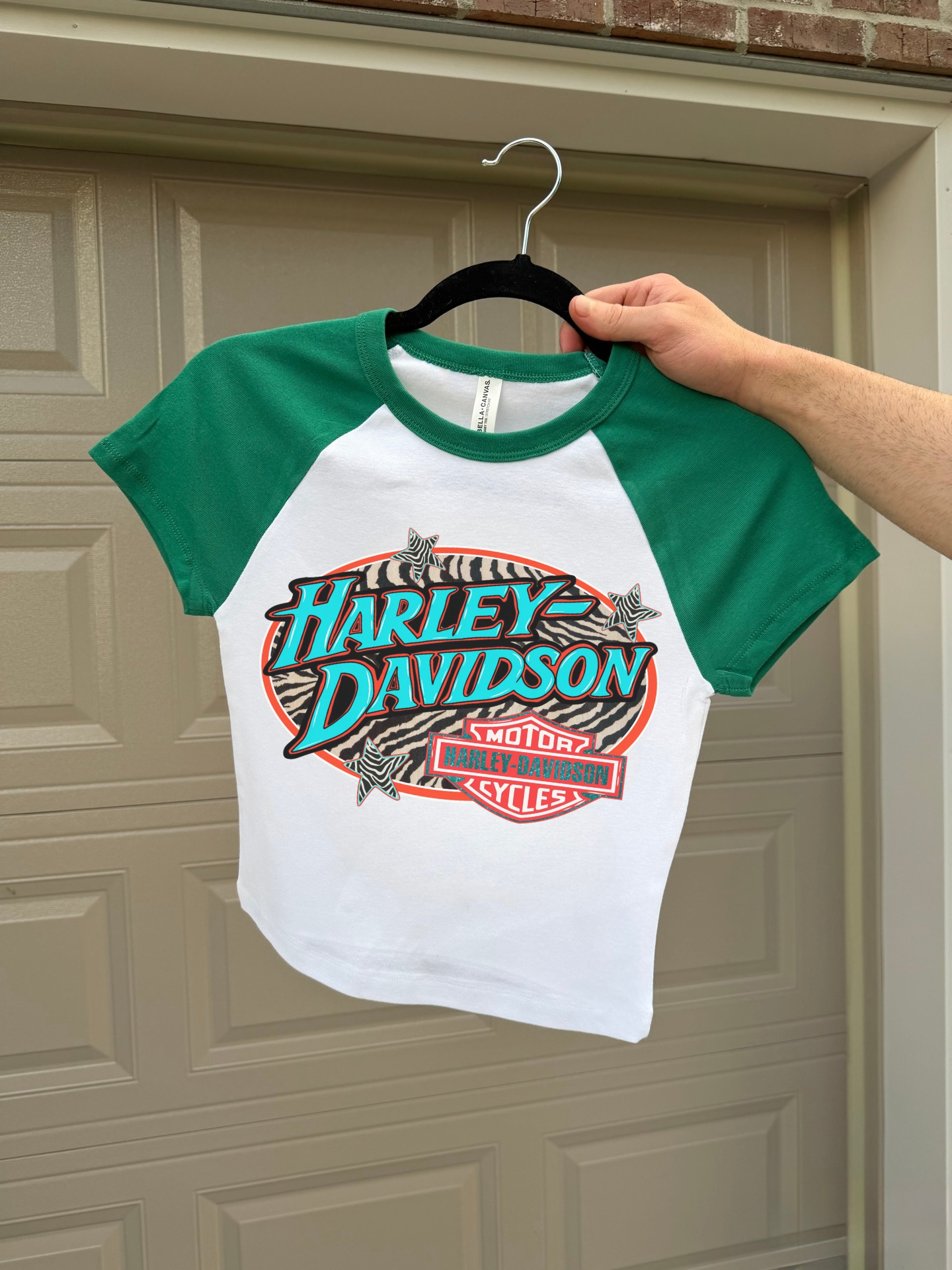 Zebra Harley Baby Tee