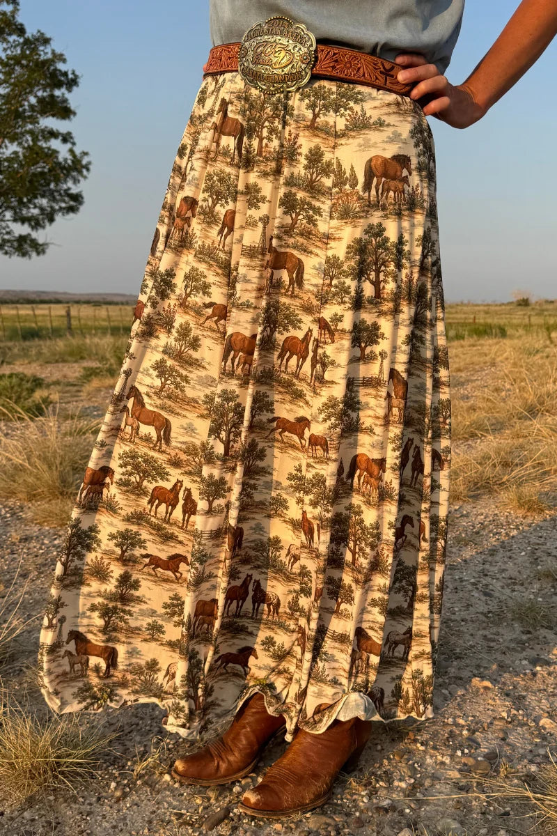 Rustic Roamer Maxi Skirt