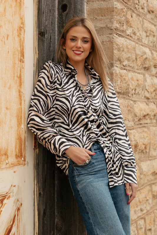 Cowgirl safari Button Up