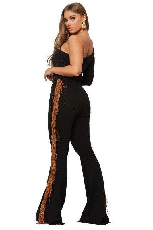Fringe Bell Bottom-Inseam 30\"