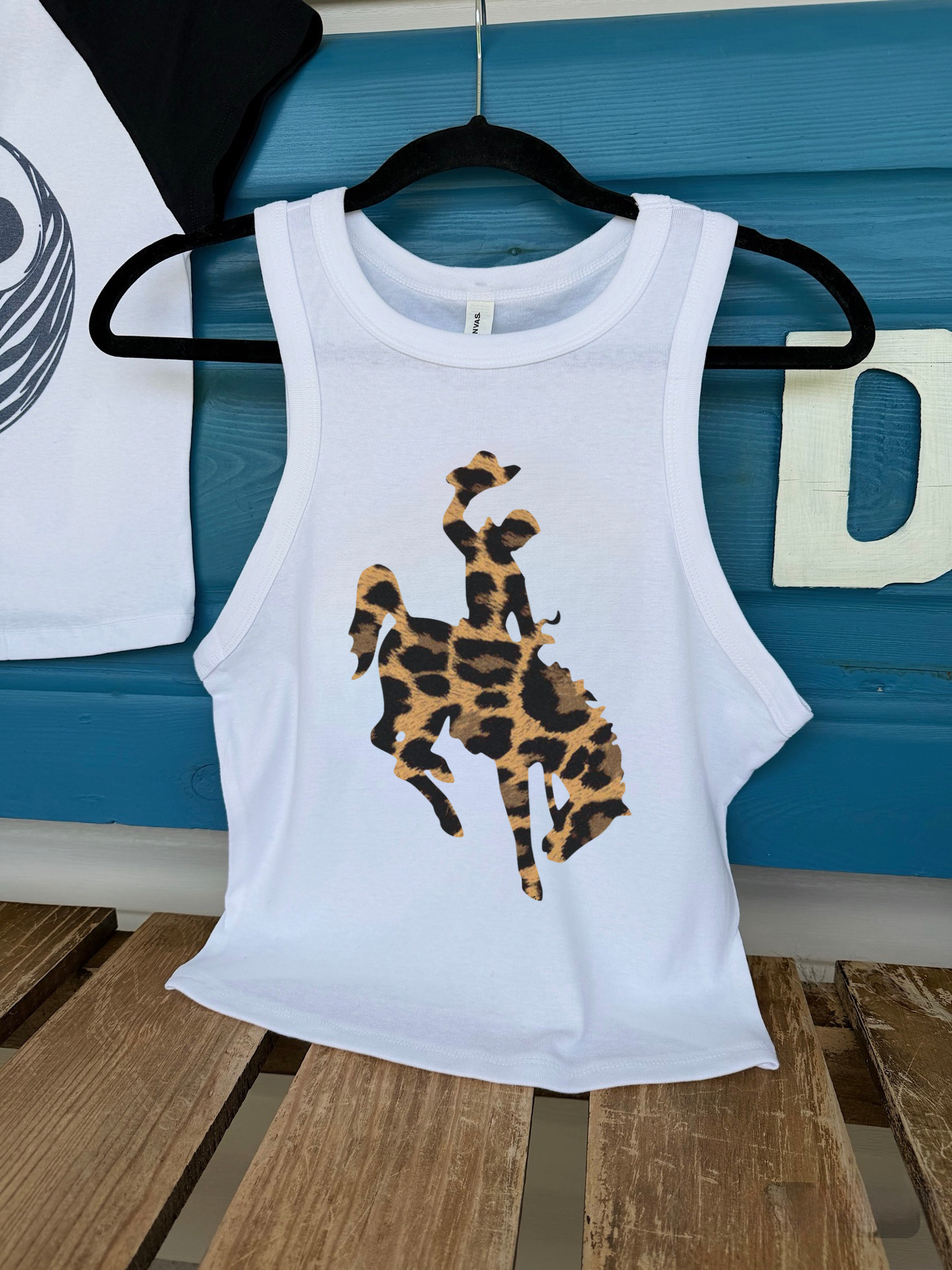 Leopard Cowboy Cropped Tank