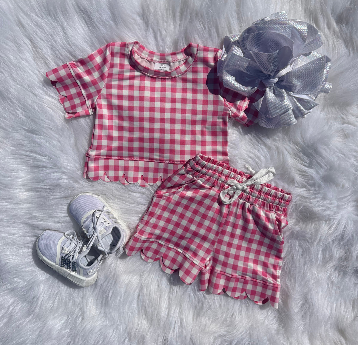 Dark Pink Plaid Set  (FINAL SALE)