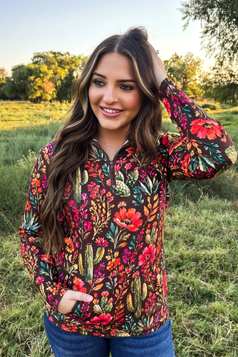 Cactus garden pullover