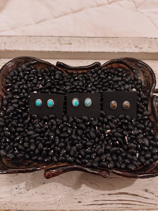 Little Man Turquoise Earrings