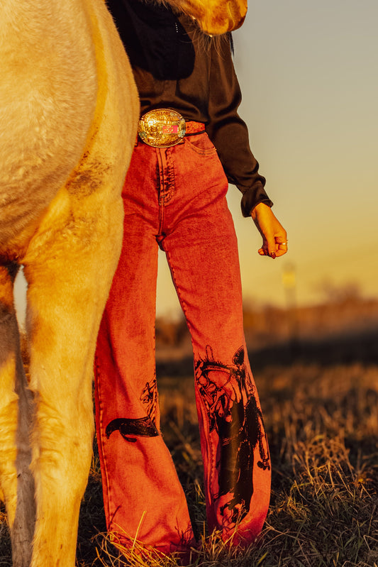 Sagebrush Tapdancer Denim in Red